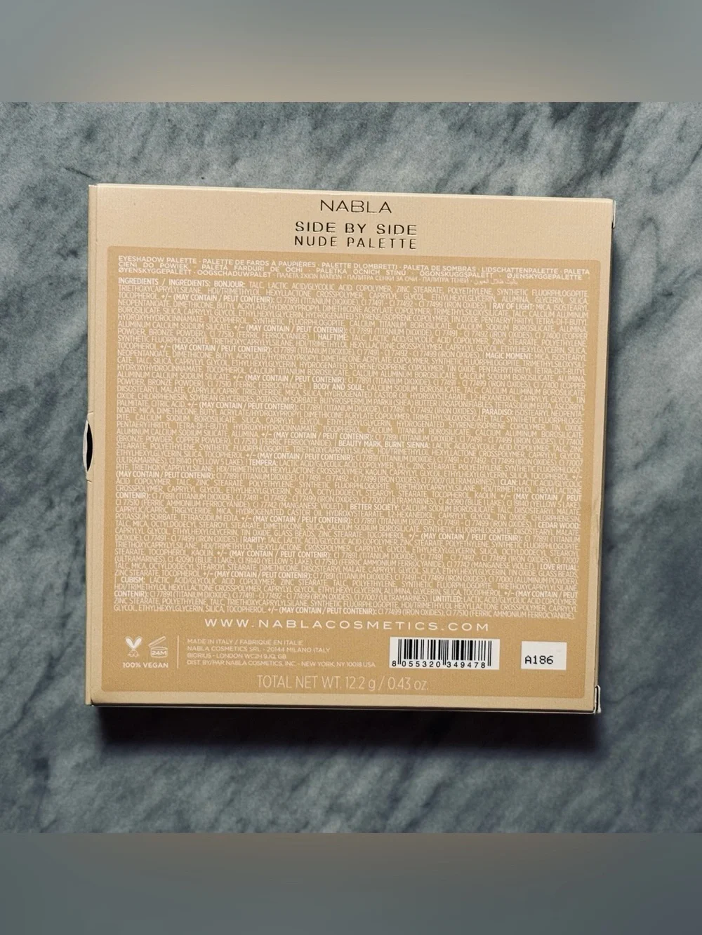 NABLA Side By Side Nude Eyeshadow Palette Brand New in Box